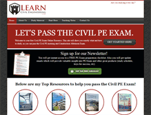 Tablet Screenshot of learncivilengineering.com